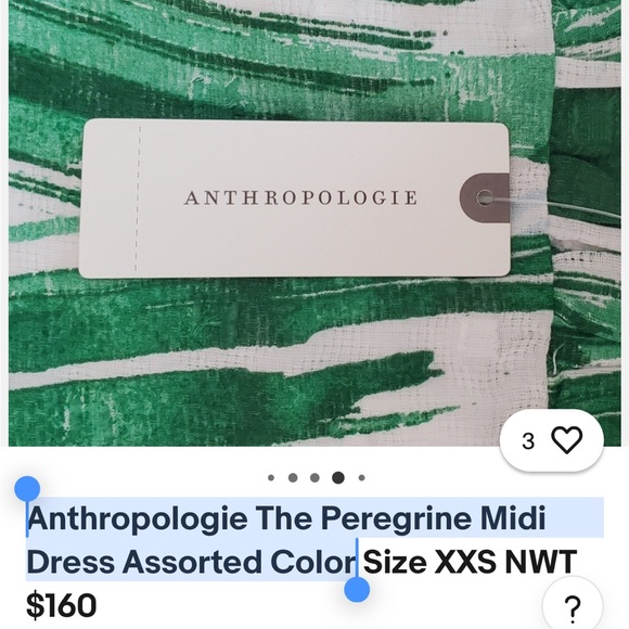 Anthropologie The Peregrine Midi Dress Assorted Color Elegant Green and Purple m - Picture 6 of 8